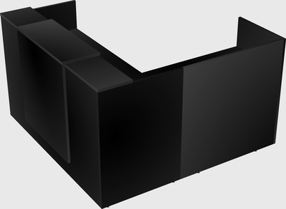 L-shaped modular reception