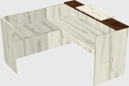 L-shaped modular reception
