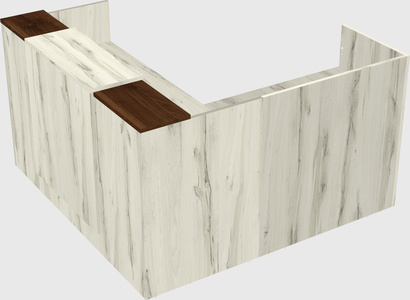 L-shaped modular reception