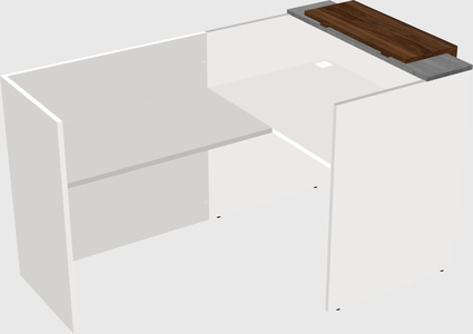 L-shaped modular reception