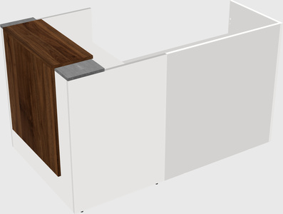 L-shaped modular reception