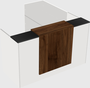 L-shaped modular reception