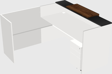 L-shaped modular reception