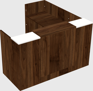 L-shaped modular reception