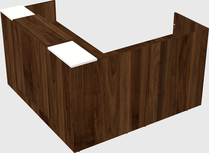 L-shaped modular reception