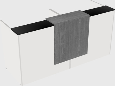 Shared u-shaped reception desks