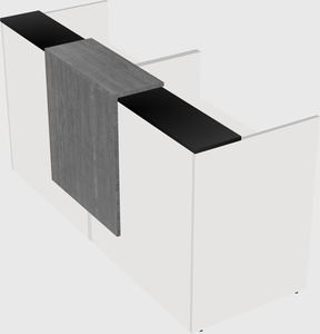 Shared u-shaped reception desks