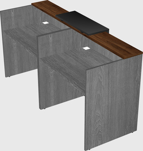 Shared u-shaped reception desks