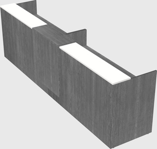Shared u-shaped reception desks