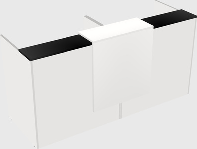 Shared u-shaped reception desks