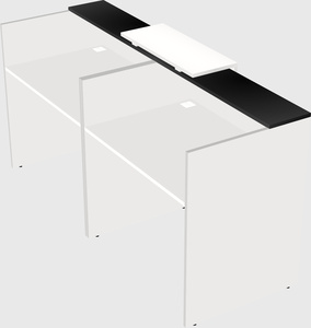 Shared u-shaped reception desks