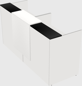 Shared u-shaped reception desks
