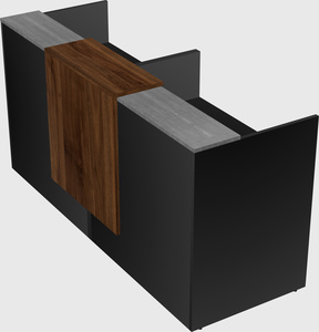 Shared u-shaped reception desks