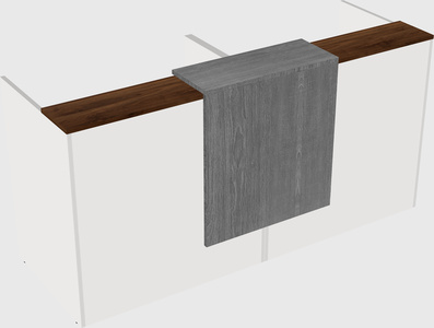 Shared u-shaped reception desks