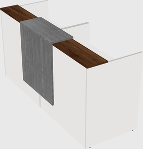 Shared u-shaped reception desks