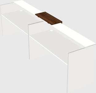 Shared u-shaped reception desks