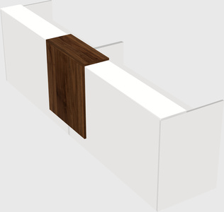 Shared u-shaped reception desks