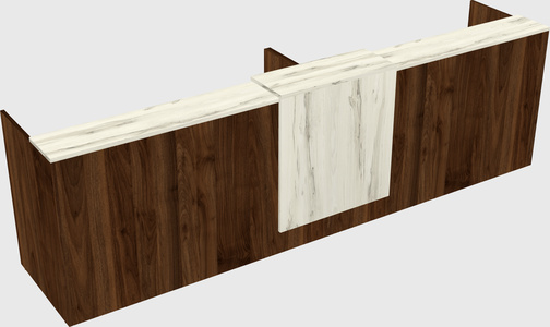 Shared u-shaped reception desks