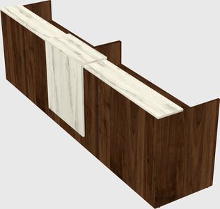 Shared u-shaped reception desks