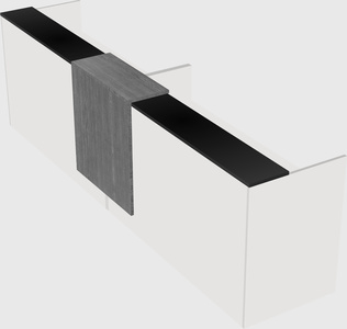 Shared u-shaped reception desks