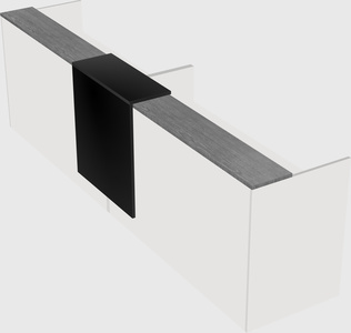 Shared u-shaped reception desks
