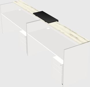 Shared u-shaped reception desks