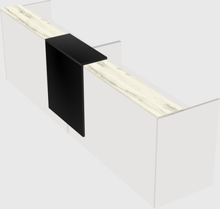 Shared u-shaped reception desks