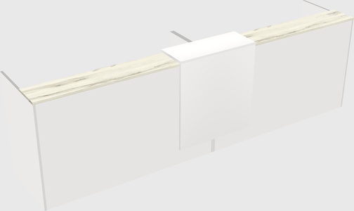 Shared u-shaped reception desks