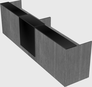 Shared u-shaped reception desks