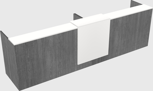 Shared u-shaped reception desks