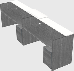 Shared u-shaped reception desks