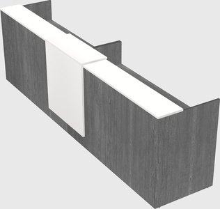 Shared u-shaped reception desks