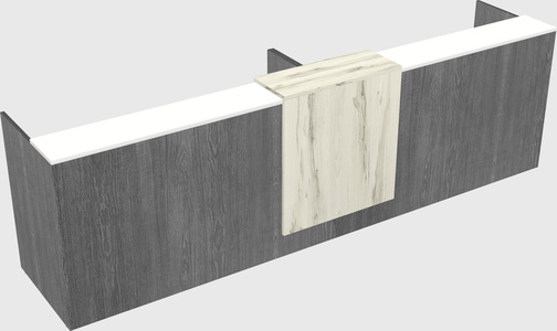 Shared u-shaped reception desks