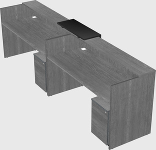 Shared u-shaped reception desks