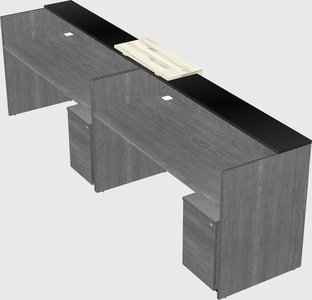 Shared u-shaped reception desks