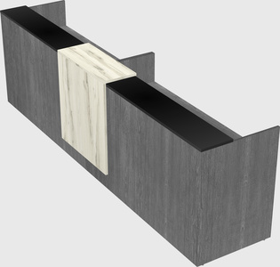 Shared u-shaped reception desks