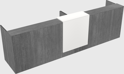 Shared u-shaped reception desks