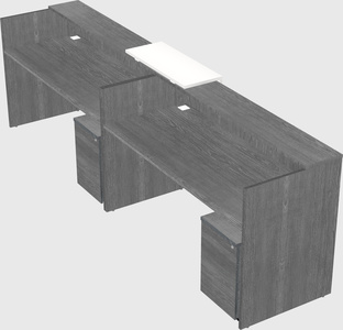 Shared u-shaped reception desks
