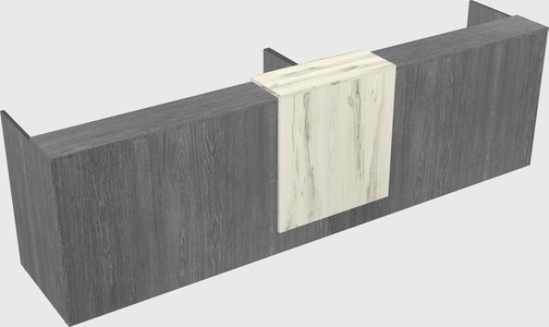 Shared u-shaped reception desks
