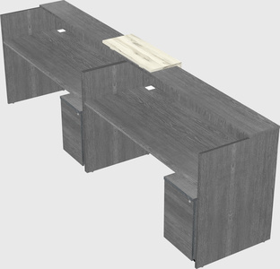 Shared u-shaped reception desks