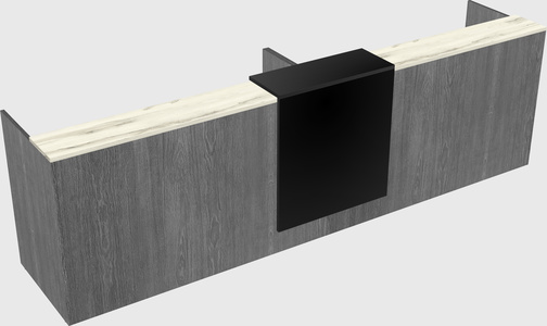 Shared u-shaped reception desks