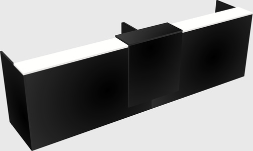 Shared u-shaped reception desks