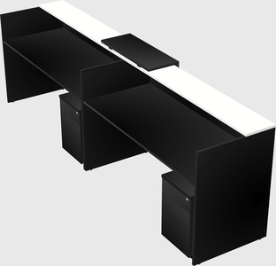 Shared u-shaped reception desks