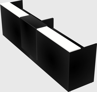 Shared u-shaped reception desks