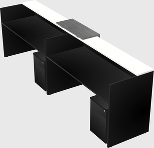 Shared u-shaped reception desks