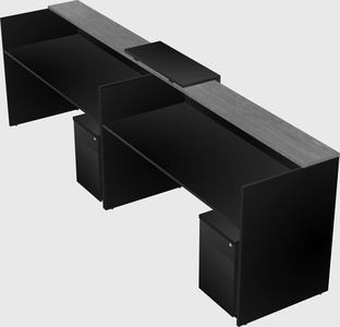 Shared u-shaped reception desks