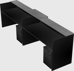 Shared u-shaped reception desks