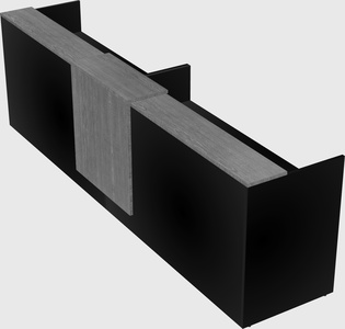 Shared u-shaped reception desks