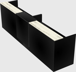 Shared u-shaped reception desks