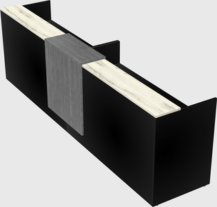 Shared u-shaped reception desks
